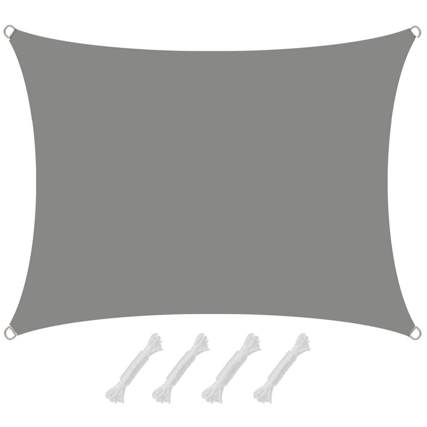 AMANKA Polyester Sonnensegel Wasserdicht - 1,5 x 2 m Rechteckig Grau von Amanka