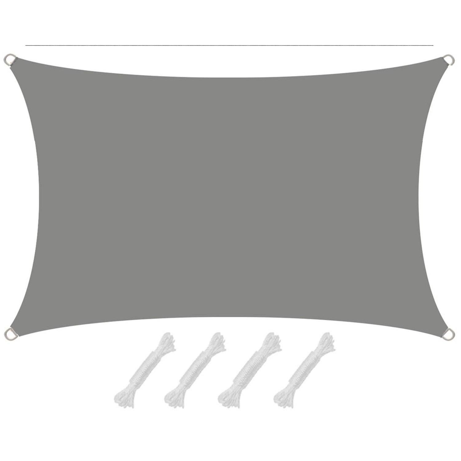 AMANKA Polyester Sonnensegel Wasserdicht - 1 x 2 m Rechteckig Grau von Amanka