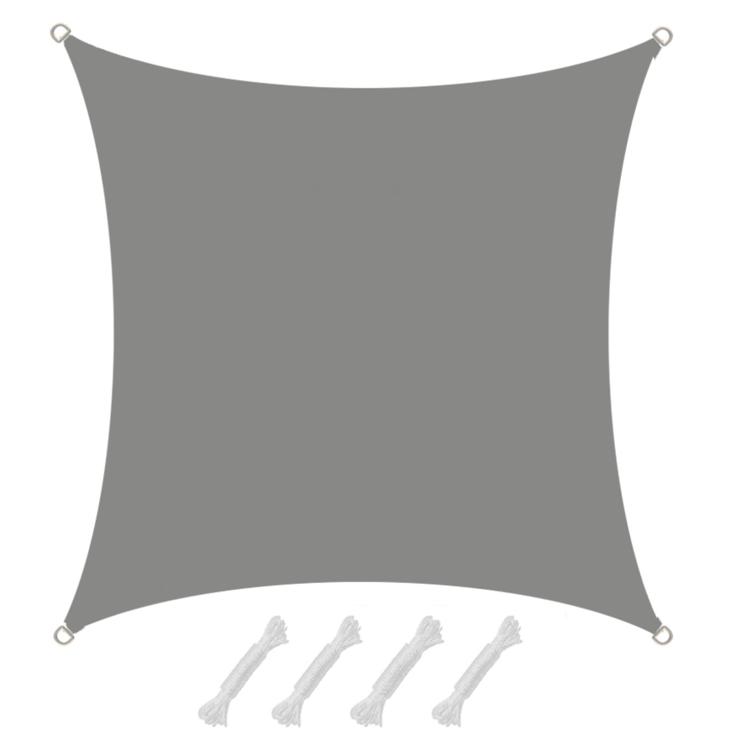 AMANKA Polyester Sonnensegel Wasserdicht - 3 x 3 m Quadratisch Grau von Amanka