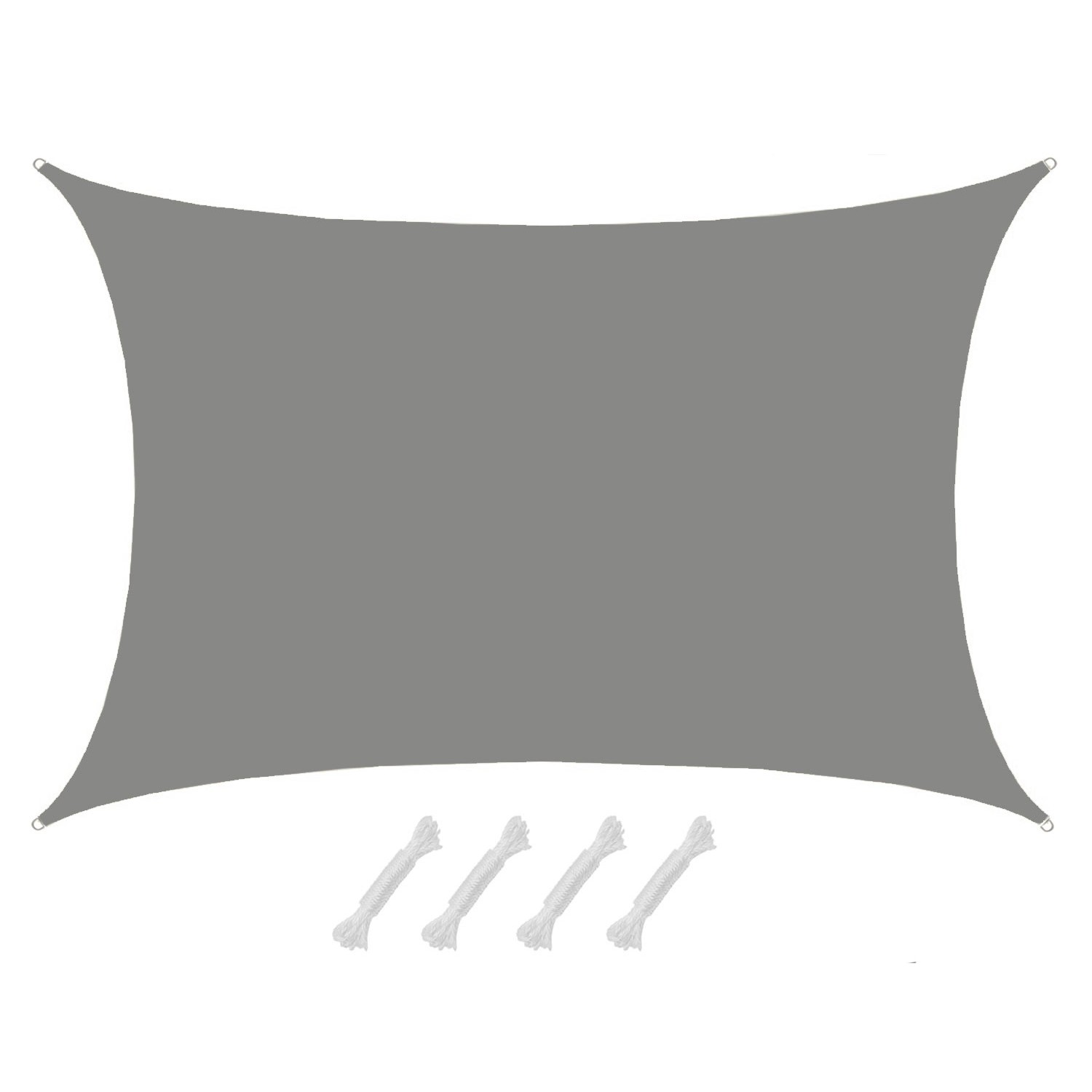 AMANKA Polyester Sonnensegel Wasserdicht - 7 x 5 m Rechteckig Grau von Amanka