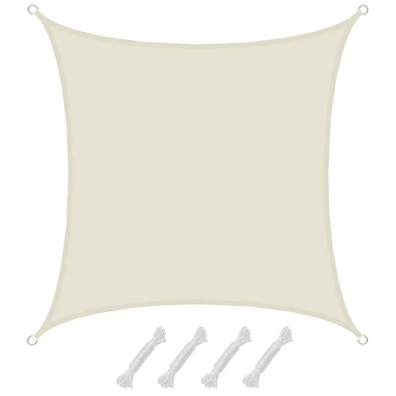 AMANKA Polyester UV-Sonnensegel Wasserabweisend - 3x3m Quadratisch Beige von Amanka