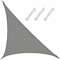 Amanka - uv Sonnensegel 3,6x3,6x5,1 hdpe Dreieck Rechtwinklig Sonnenschutz Garten Grau Amanka - uv Sonnensegel 3,6x3,6x5,1 hdpe Dreieck Rechtwinklig Sonnenschutz Garten Grau von Amanka