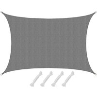 Amanka - uv Sonnensegel 4x6 hdpe Rechteckig Sonnenschutz Überdachung Garten Balkon Grau Amanka - uv Sonnensegel 4x6 hdpe Rechteckig Sonnenschutz Überdachung Garten Balkon Grau von Amanka