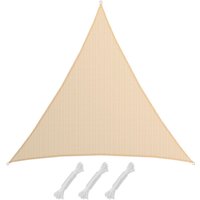 Uv Sonnensegel 6x6x6 hdpe Dreieck Sonnenschutz Überdachung Balkon Garten Beige - beige von Amanka