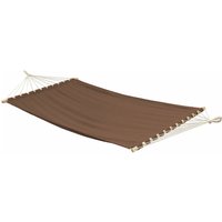 Amanka - xxl Stabhängematte 2 Personen Hängematte Liegefläche ca. 185x115 cm Belastbarkeit bis 150 kg 100% Baumwolle Hängematten Braun - braun von Amanka