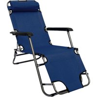 Amanka - Sun Lounger AMA-YU-85 Dark Blue 153x60 cm - blau von Amanka