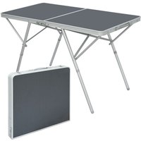 Standfester Aluminium Campingtisch 120x60x70cm Stabiler Klapptisch Alu-Falttisch - anthrazit von Amanka