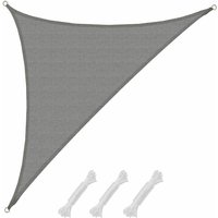 Amanka - uv Sonnensegel 4,2x4,2x6 hdpe Dreieck Rechtwinklig Sonnenschutz Garten Grau - grau von Amanka