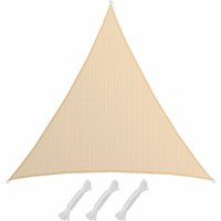 Uv Sonnensegel 6x6x6 hdpe Dreieck Sonnenschutz Überdachung Balkon Garten Beige - beige von Amanka