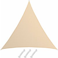 8x8x8 Water Permeable Sun Shade Sail - Patio Sail Privacy Screen Garden Sunsail - beige von Amanka