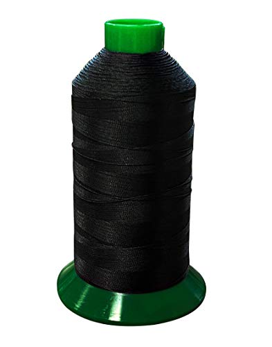 Serabond UVR schwarzes Polyester-Polstergarn – T-90 Innen- und Außenbereich UV-beständig – Polsterung – Boot – Marine – Markise von Amann Group