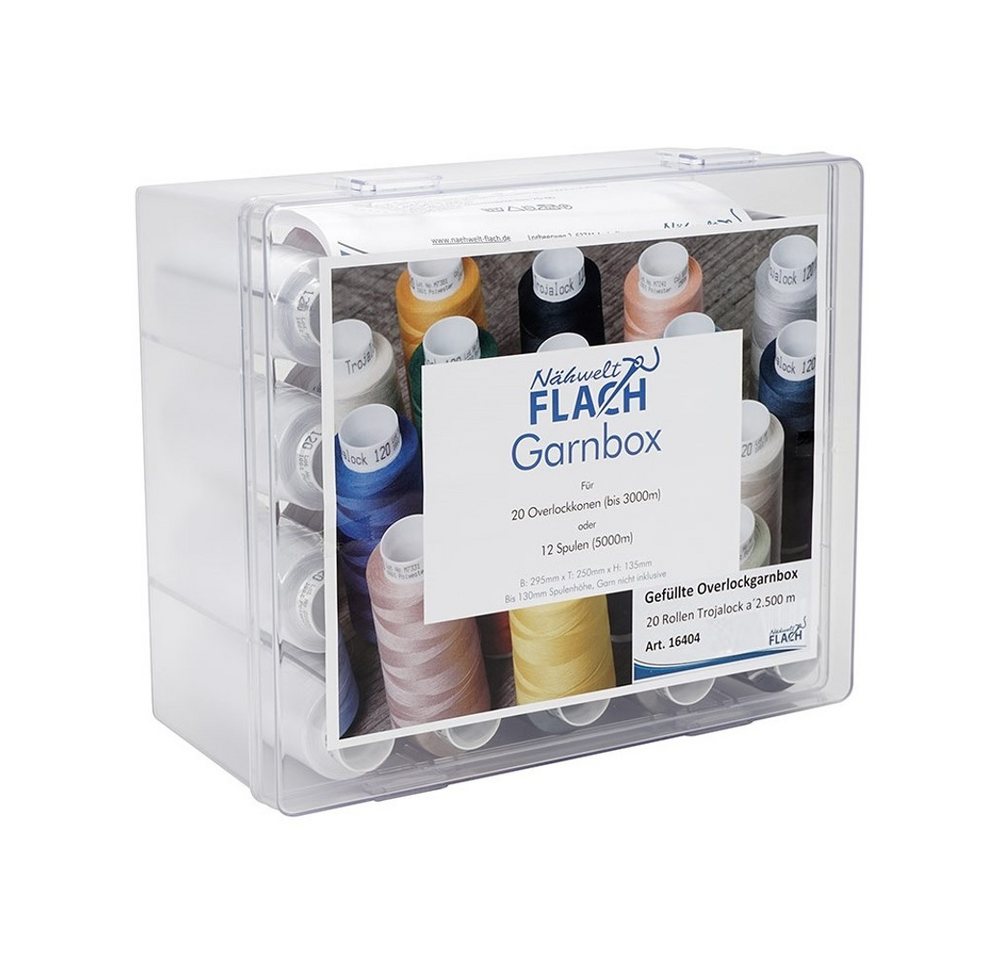 Amann - Trojalock Acryl-Garnbox (gefüllt mit 20 Konen/ 2.500 m) Stickgarn Amann - Trojalock Acryl-Garnbox (gefüllt mit 20 Konen/ 2.500 m) Stickgarn von Amann