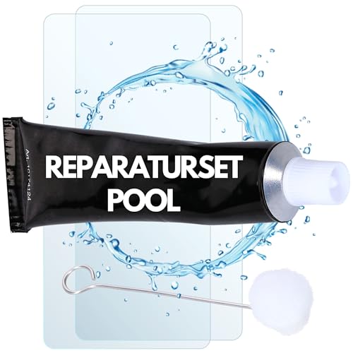 Amapool PVC-Pool Reparaturset Unterwasser 4-teilig I Unterwasserkleber I Unterwasserreparatur-Set I für trockene und nasse Flächen I Poolflicken Set I Swimmingpool Reparatur von Amapool