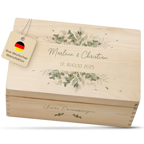 Amari ® Personalisierte Erinnerungsbox aus Holz | Pflanzwelt | Individuelles Hochzeitsgeschenk Erinnerung Hochzeit Personalisiertes Holzkiste von Amari