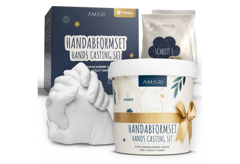 Amari Handabdruck-Set AMARI® Gipsabdruck Set Hände - Handabdruck Set für Paare von Amari