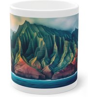 Küste Von Na Pali, Hawaii. Usa Get.outside.now 11Oz Becher, Bergsport, Natur, Geschenk, Kaffeetasse, Kunstwerk, Entdecker, Abenteuer, Original von AmaritaPrints