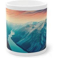 Lysefjord, Norwegen Get.outside.now 11Oz Becher, Bergsport, Natur, Geschenk, Kaffeetasse, Kunstwerk, Entdecker, Abenteuer, Original von AmaritaPrints