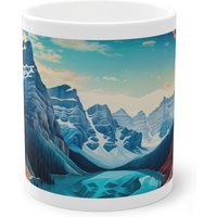 Moraine Lake, Kanada Get.outside.now 11Oz Becher, Bergsport, Natur, Geschenk, Kaffeetasse, Kunstwerk, Entdecker, Abenteuer, Original von AmaritaPrints