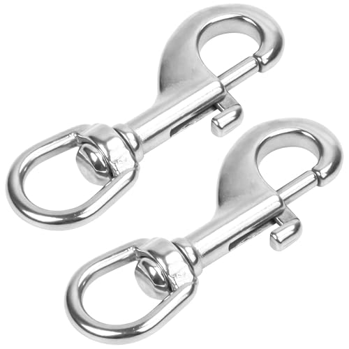 2 Stück Robusten Karabinerhaken Hundeleine, Silber Drehgelenk Karabinerhaken, Schnalle Drehgelenk Karabinerhaken, für Hundeleine, Bergsteigen, Schlüsselbund, Schnalle für Haustiere 2 Stück Robusten Karabinerhaken Hundeleine, Silber Drehgelenk Karabinerhaken, Schnalle Drehgelenk Karabinerhaken, für Hundeleine, Bergsteigen, Schlüsselbund, Schnalle für Haustiere von Amasawa