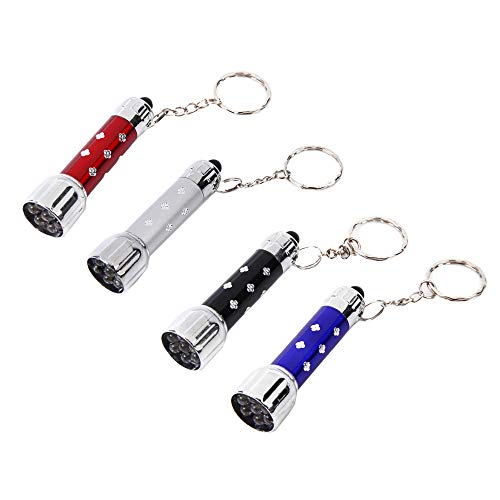 8 Stück LED Mini Taschenlampe, Taschenlampen Schlüsselbund LED Schlüsselbund für Camping Kids Party Favors, Tragbare Reiselampe Camping von Amasawa