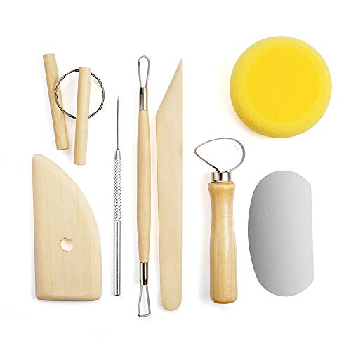 8 Stück Schnitz Keramik Werkzeug, Komplettes Keramik Werkzeug, Basteln Keramik Werkzeug Set, Skulptur Keramik Schnitzwerkzeug, für Anfänger, Profis und Künstler für Tonkeramik, Skulptur, Basteln 8 Stück Schnitz Keramik Werkzeug, Komplettes Keramik Werkzeug, Basteln Keramik Werkzeug Set, Skulptur Keramik Schnitzwerkzeug, für Anfänger, Profis und Künstler für Tonkeramik, Skulptur, Basteln von Amasawa