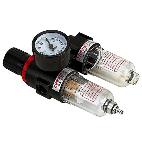 1/4" Druckminderer Filter, Druckluft Druckminderer Filter, 1/4" Druckluft Wasserabscheider, Druckluftregler Filter, für Kompressor Filter und Luftwerkzeuge, mit Manometer Zubehör 1/4" Druckminderer Filter, Druckluft Druckminderer Filter, 1/4" Druckluft Wasserabscheider, Druckluftregler Filter, für Kompressor Filter und Luftwerkzeuge, mit Manometer Zubehör von Amasawa