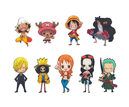 9 Anime Charaktere Strohhut Crew Kühlschrankmagnete mit Chibi Figuren A von Amasukami