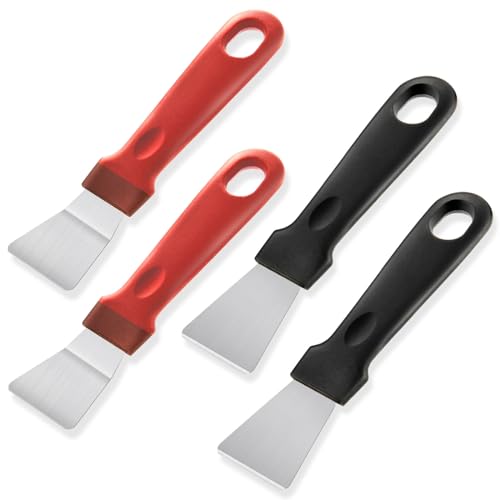 Amaxiu 4 Stück Reinigungsschaber,Ceramic Hob Scraper Kitchen Scraper Schaber für Öfen Herde Induktionsherde Gefrierschränke Edelstahlschaber Ecknaht Reinigungswerkzeuge von Amaxiu