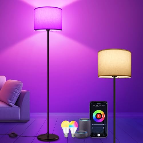 AmazeFun LED Stehlampe, RGB Stehlampe Wohnzimmer Dimmbar von AmazeFun