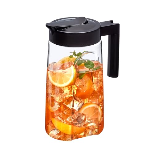 Amazing Abby - Slim Mini - Tritan Pitcher (1,360.8 g), unzerbrechlicher Kunststoff-Wasserkrug mit Deckel, BPA-frei, hitzebeständig, spülmaschinenfest, ideal für Eis- und Heißgetränke, drinnen und von Amazing Abby
