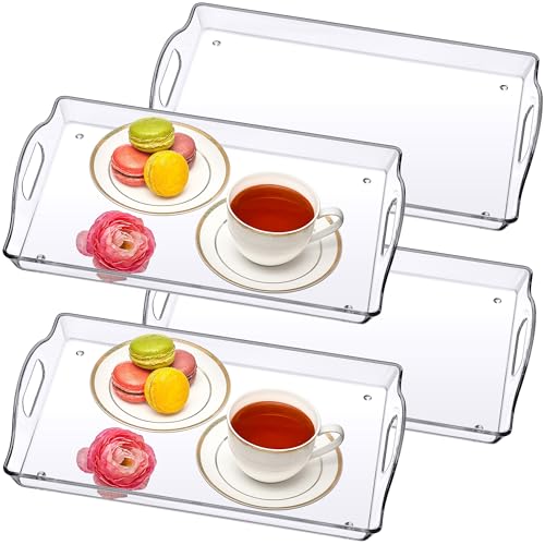 Amazing Abby Tracia Serviertablett aus Acryl, transparent, 38,1 x 25,4 cm, Kunststoff-Organizer, platzsparend, mit integrierten Griffen, perfekt für Couchtisch, Küchentheke und Frühstück im Bett, 4 Amazing Abby Tracia Serviertablett aus Acryl, transparent, 38,1 x 25,4 cm, Kunststoff-Organizer, platzsparend, mit integrierten Griffen, perfekt für Couchtisch, Küchentheke und Frühstück im Bett, 4 von Amazing Abby