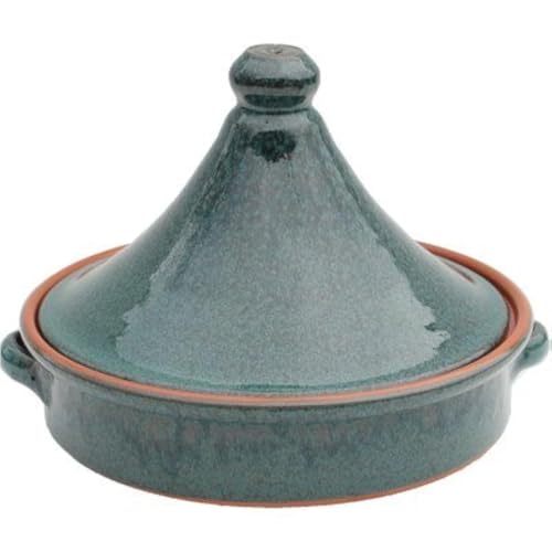 Amazing Cookware Tajine, Terrakotta, 28 cm, Pfauengrün von Amazing Cookware