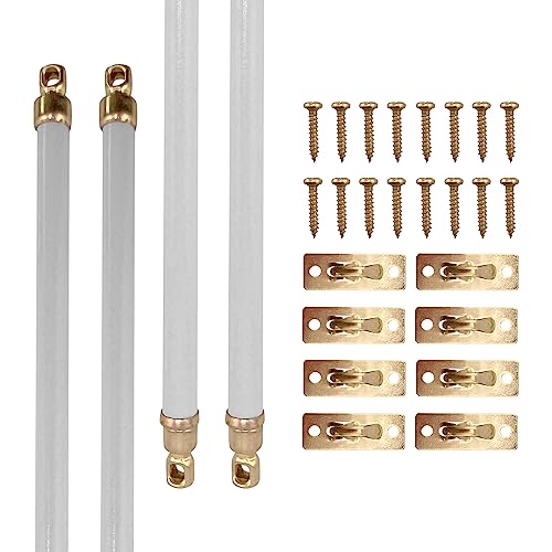 Amazing Drapery Hardware Gardinenstange Schärpe mit drehbarem Ende, 4 Stück, Weiß von Amazing Drapery Hardware