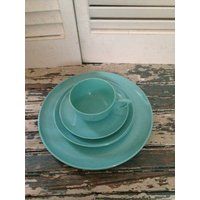 10 Stück Set Von Del Mar Melmac La Calif Und Florance Ziemlich So Türkis Glänzenden Oberfläche Super Zustand von AmazingCollections