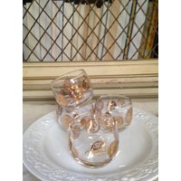 Alte Münze Cocktail Gläser Set Von 4 Klarglas Und Gold-Design "Oh So Retro" Bereit Für Ihre Bar Ware von AmazingCollections