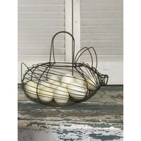 Messingdraht Eierkorb Wie Ein Schwein Geformt, Mit 12 Hohlen Eiern von AmazingCollections