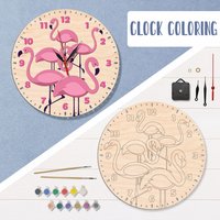 Flamingo Uhr Rosa Farbe Für Eco Set Holz Dekor Geschenke von AmazingDecorUA