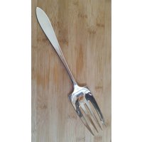 Antik Sterling Silber Spitz Antik Großes Buffet/Wurst Serviergabel 10 1/4" von AmazingSilver21
