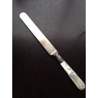 Antike Gorham Perlmutt & Sterling Band Silber Teller Speisemesser 9 1/2", 2Er Set Antike Gorham Perlmutt & Sterling Band Silber Teller Speisemesser 9 1/2", 2Er Set von AmazingSilver21
