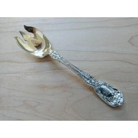 Antike Gorham Sterling 1901 Florentine-Florentz Goldwasch-Eisgabel 5 3/8", 4Er Set Antike Gorham Sterling 1901 Florentine-Florentz Goldwasch-Eisgabel 5 3/8", 4Er Set von AmazingSilver21