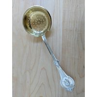 Antike Holz & Hughs Sterling 1863 Krieger Goldwaschschüssel Über Der Tasse Teesieb 8", Mono W K Y von AmazingSilver21