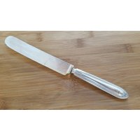 Antike Oneida Community 1910 Sheraton Stumpfes Massives Speisemesser Mit Bolster 9 1/4" Mono F, 2Er Set von AmazingSilver21