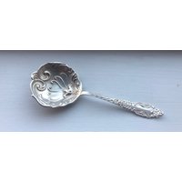 Antike Seltene Baker-Manchester Sterling Silber 1898 Lafayette Repousse Schale Bon Löffel 5 1/2" von AmazingSilver21