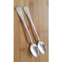 Antiker Fairfield Silber 1920 Two Iced Teelöffel 7 5/8", 2Er Set von AmazingSilver21