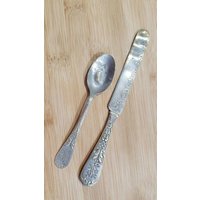 Antikes Sammlerstück Rosen Geprägt Jugend Speisemesser Und Löffel Set Antikes Sammlerstück Rosen Geprägt Jugend Speisemesser Und Löffel Set von AmazingSilver21