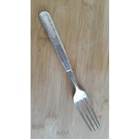 Antikes Sammlerstück Wm Rogers 1898 Melrose Massiv Eingezogene Speisegabel 7 5/8" von AmazingSilver21