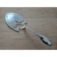 Seltener Antiker Whiting Sterling 1880 Italian Bright Cut Gold Wash Pierced Pie/Cake Server/Messer 8 7/8" von AmazingSilver21