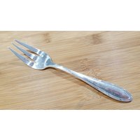 Vintage Ercuis Rubans Croises Dessert/Fischgabel 6 7/8" Frankreich, 5Er Set von AmazingSilver21