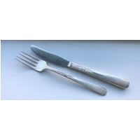 Vintage Oneida Silber 1950 Banbury/Brookwood Jugendgabel & Messer, 2Er Set von AmazingSilver21