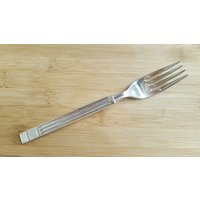 Vintage Sammlerstück United Airlines Silver Plate in Flight Dinner Gabel 7 1/4" Von Oneida, 4Er Set von AmazingSilver21